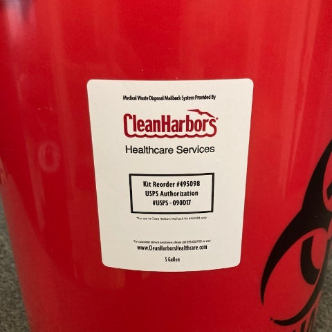 Clean Harbors 495098 Sharps Disposal Mailback System 2 Gallon New Genuine
