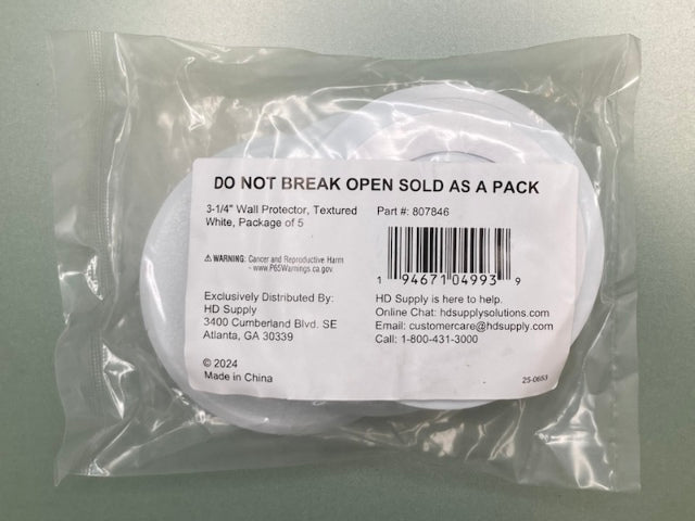 QTY 50 HD Supply 807846 Self-Adhesive Wall Protector 3-1/4in White New Genuine