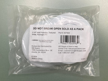 QTY 50 HD Supply 807846 Self-Adhesive Wall Protector 3-1/4in White New Genuine