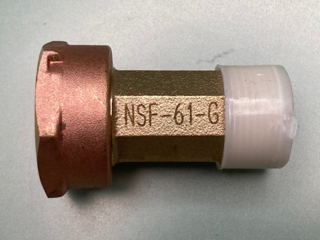 QTY 7 Unbranded NSF-61-G Water Meter Coupling Lead- Free Brass New Genuine