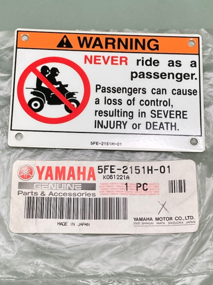 Yamaha 5FE-2151H-01 Label 5 New Genuine