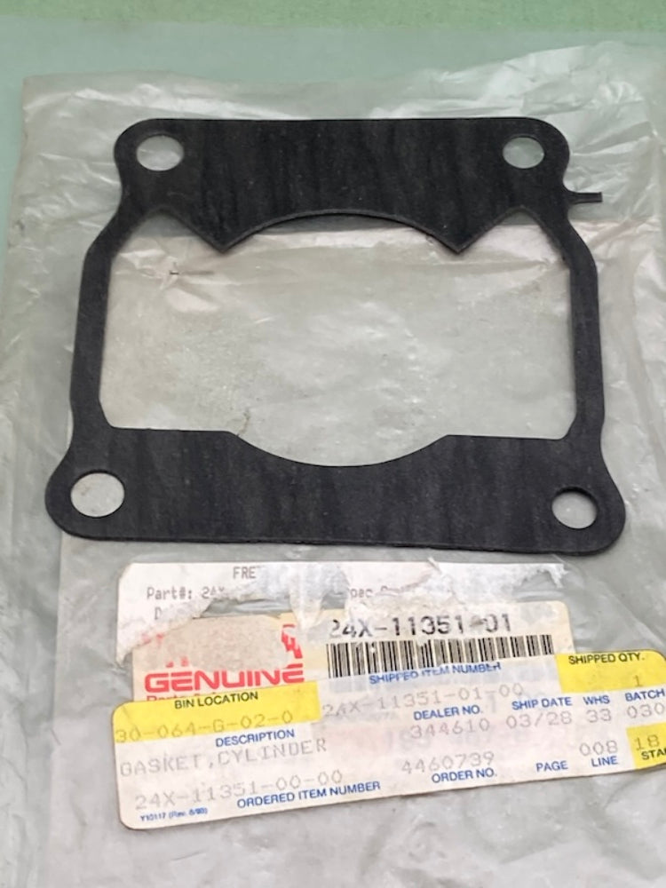 Yamaha 24X-11351-01 Gasket, Cylinder New Genuine