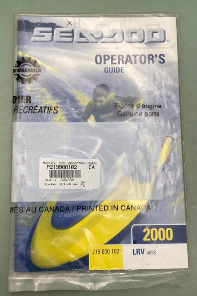 Sea-Doo 219000102 Operator's Guide ENG Con.2000 New Genuine