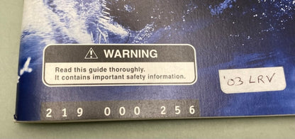 Sea-Doo 219000256 Operator's Guide LRV English 2003 New Genuine