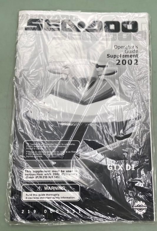 Sea-Doo 219000151 Operator's Guide Supp. Cond.02 New Genuine