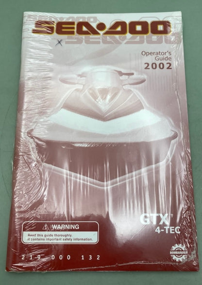 Sea-Doo 219000132 Operator's Guide GTX 4-Tec Con.2002 New Genuine