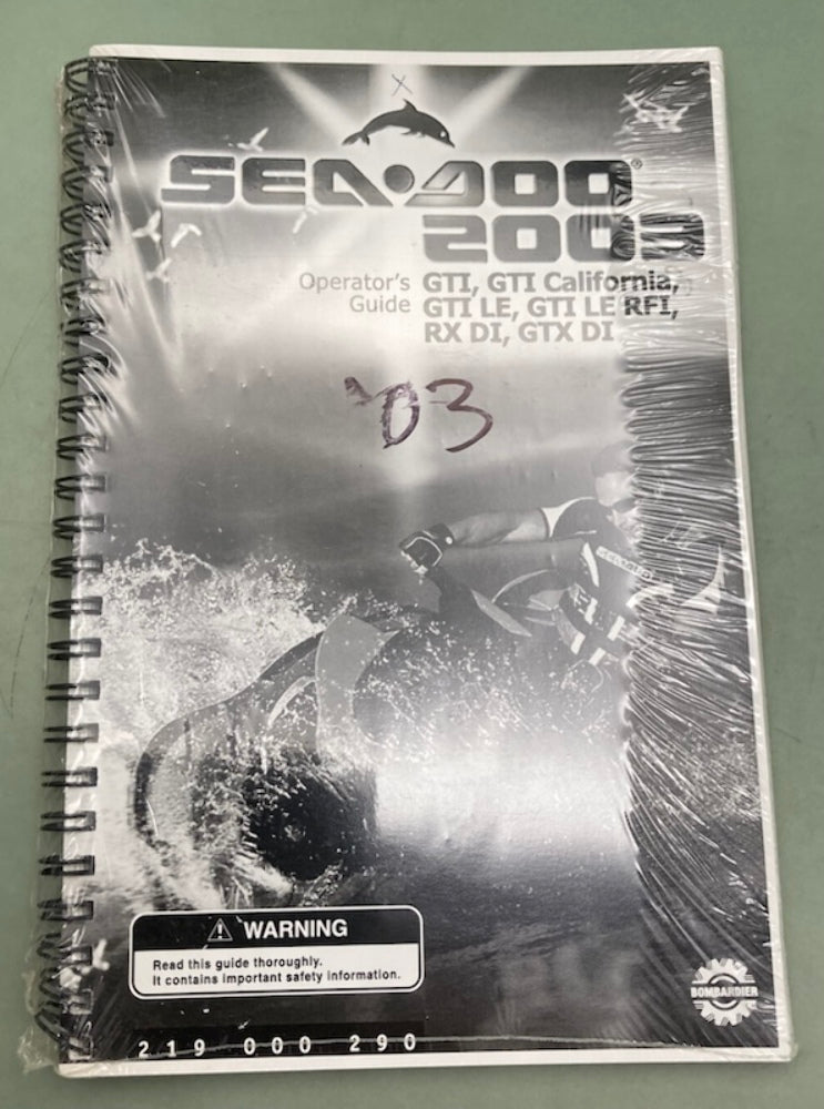 Sea-Doo 219000290 Operator's Guide Con.2003 New Genuine