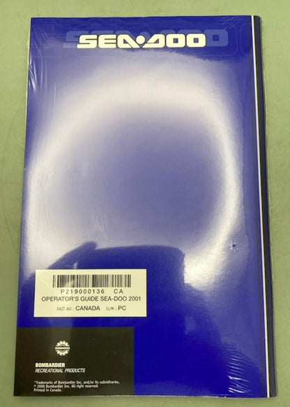 Sea-Doo 219000136 Operator's Guide Con.2001 New Genuine