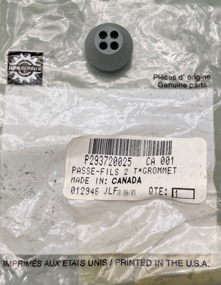Sea-Doo by BRP 293720025 Grommet 2 Circuit Gray New Genuine
