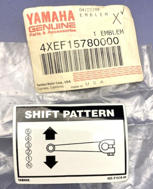 Yamaha 4xe-f1578-00 Emblem New Genuine