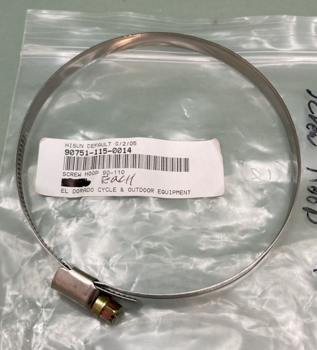 NEW REPLACES HISUN 90751-115-0014 SCREW HOOP 90-110 MM