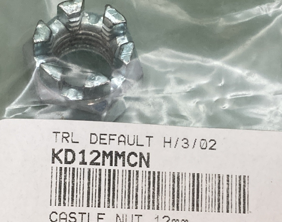 QTY 2 NEW REPLACES TRAILMASTER KD12MMCN Castle Nut 12mm