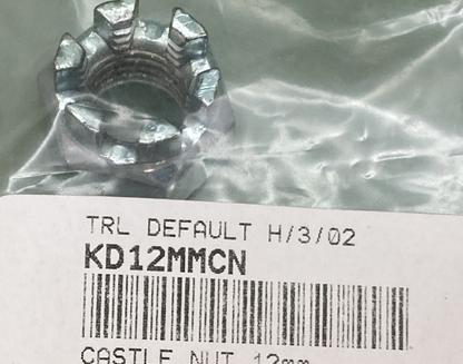 QTY 2 NEW REPLACES TRAILMASTER KD12MMCN Castle Nut 12mm