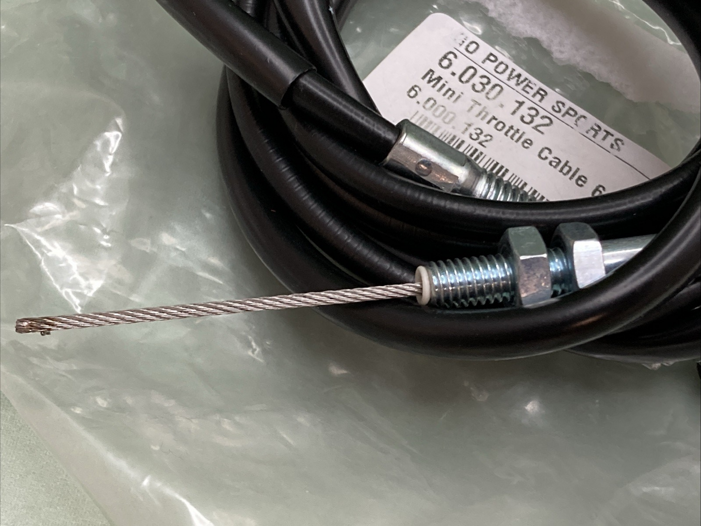NEW GENUINE GO POWER SPORTS 6.030-132 Throttle Cable 61.5", Mini Go-Kart