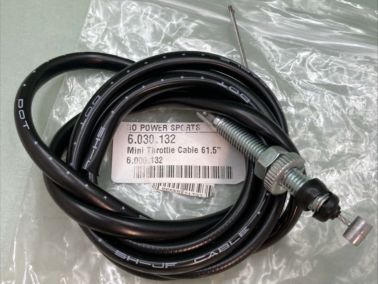 NEW GENUINE GO POWER SPORTS 6.030-132 Throttle Cable 61.5", Mini Go-Kart