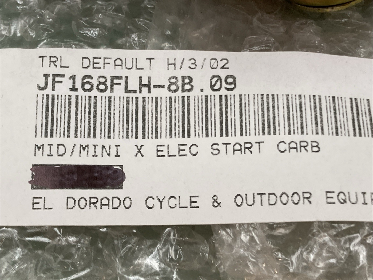 NEW REPLACES TRAILMASTER JF168FLH-8B.09 Carburetor, Electric Start Mid & Mini X