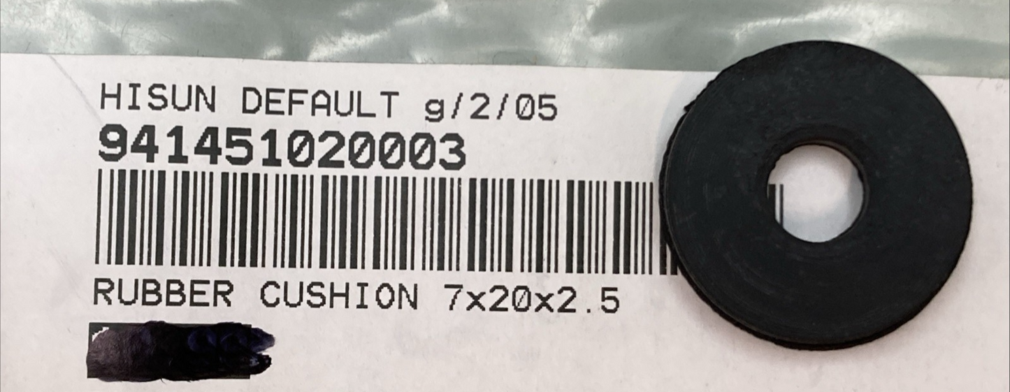 QTY 4 NEW REPLACES HISUN 94145-102-0003 Flat Rubber Washer 7 X 20 X 2.5