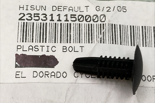 NEW REPLACES HISUN 23531-115-0000 PLASTIC BOLT