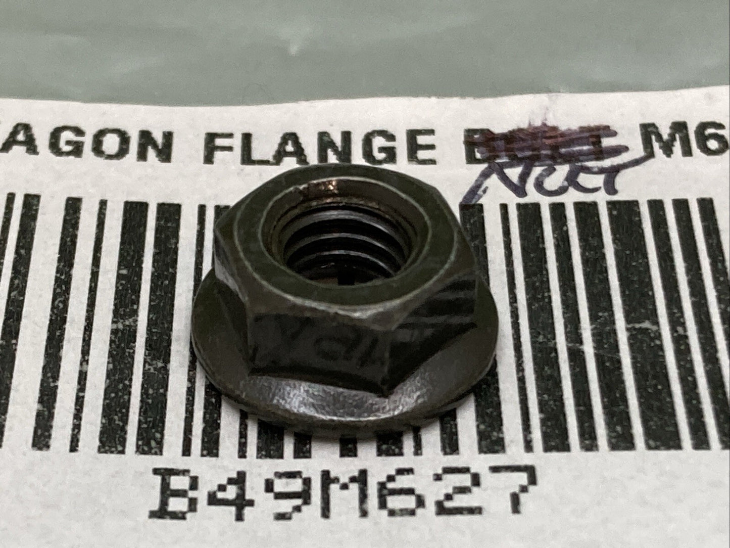 QTY 2 NEW REPLACES HISUN B49M627 HEXAGON FLANGE NUT M6