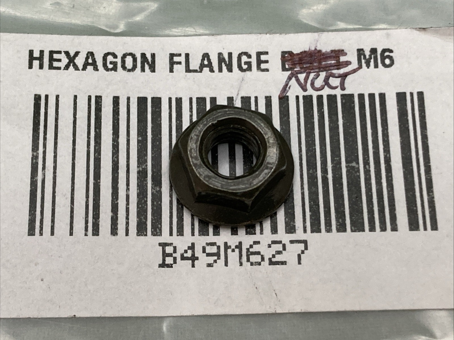 QTY 2 NEW REPLACES HISUN B49M627 HEXAGON FLANGE NUT M6