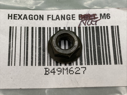 QTY 2 NEW REPLACES HISUN B49M627 HEXAGON FLANGE NUT M6