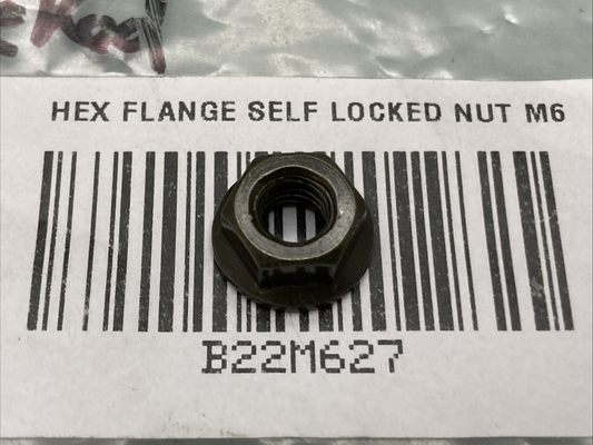 QTY 2 NEW REPLACES HISUN B22M627 HEX FLANGE SELF LOCKED NUT M6