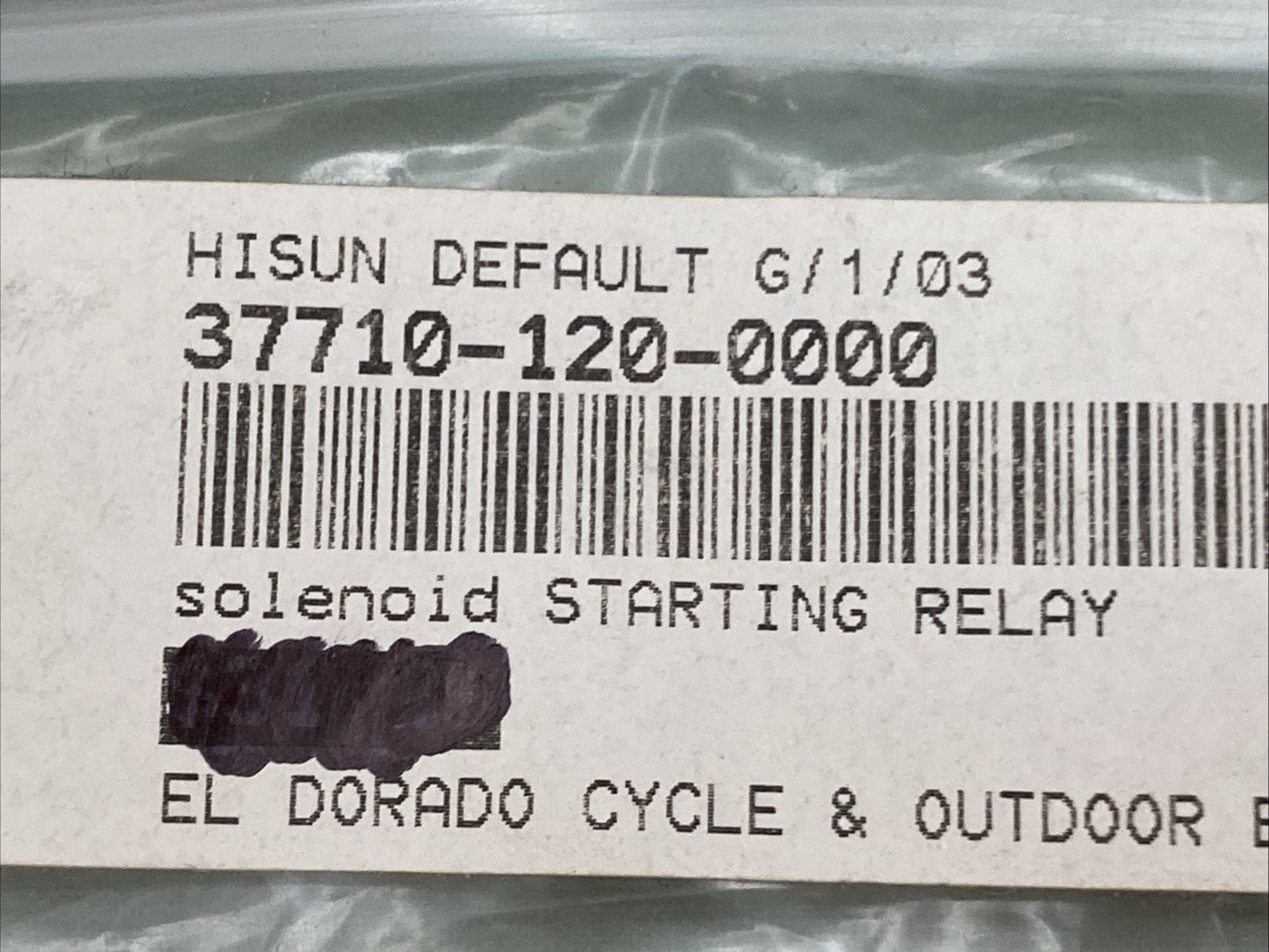 NEW GENUINE HISUN 37710-120-0000 Starting Relay Solenoid