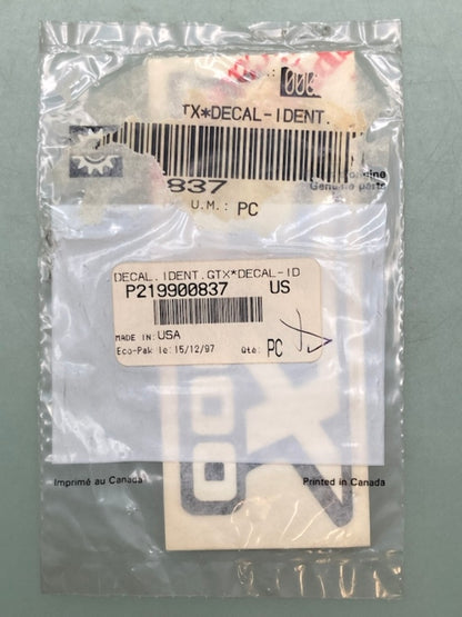 Bombardier 219900837 LH Lateral Front Decal, New Genuine