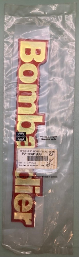 Bombardier 219901099 Logo Decal, New Genuine