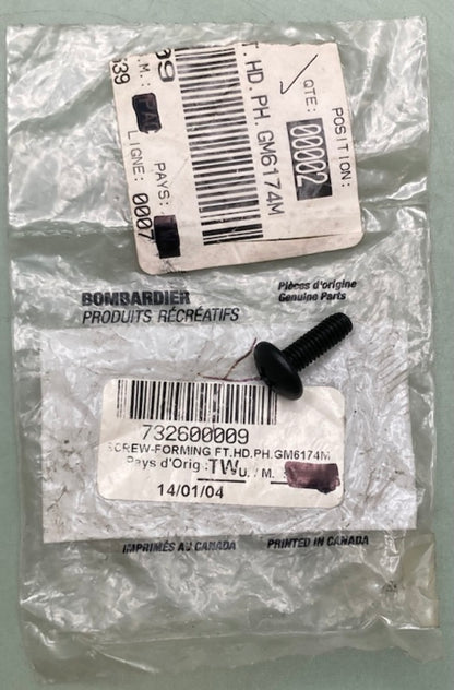 QTY 9 Bombardier 732600009 Screw Phillips M6X18, New Genuine