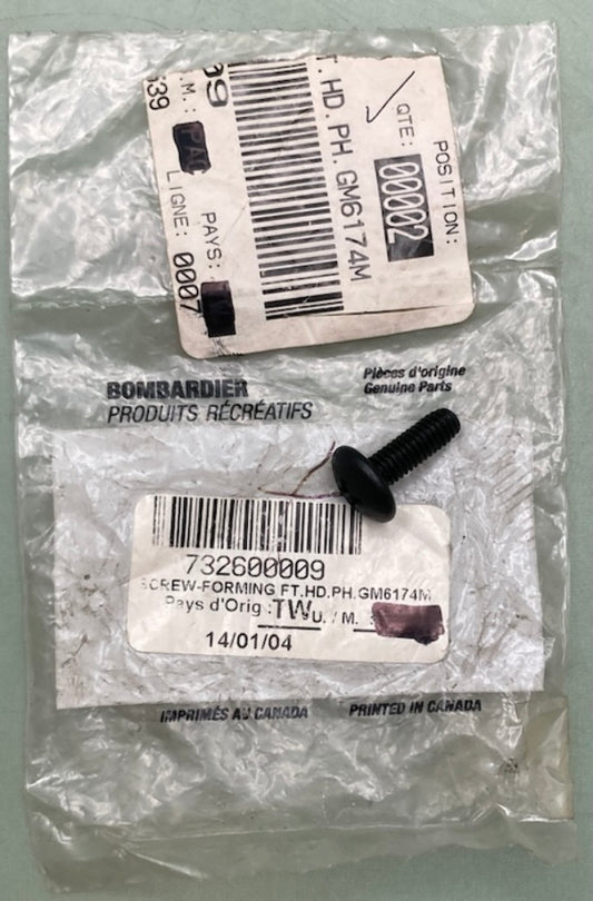 QTY 9 Bombardier 732600009 Screw Phillips M6X18, New Genuine