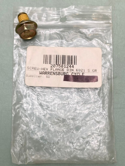 Replaces Can-Am 207581244 Hex. Flanged Screw M8X12, Scotch Grip, New