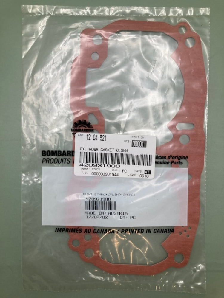 Bombardier 420931900 Cylinder Gasket, New Genuine