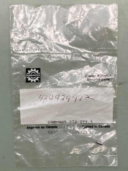 Qty 5 Bombardier 420929972 Pin-Roll, New Genuine