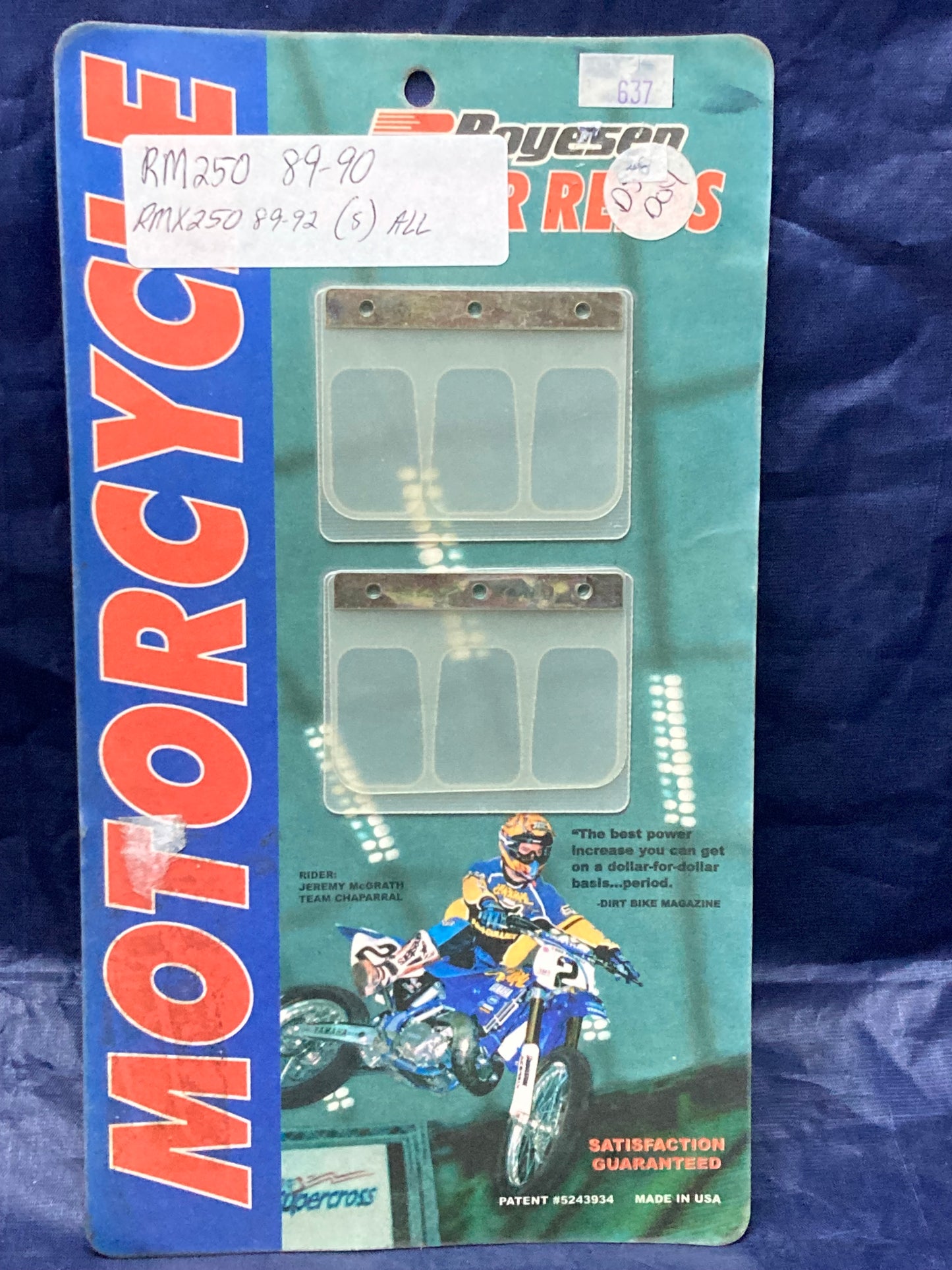 New Genuine Boyesen 637 Power Reeds