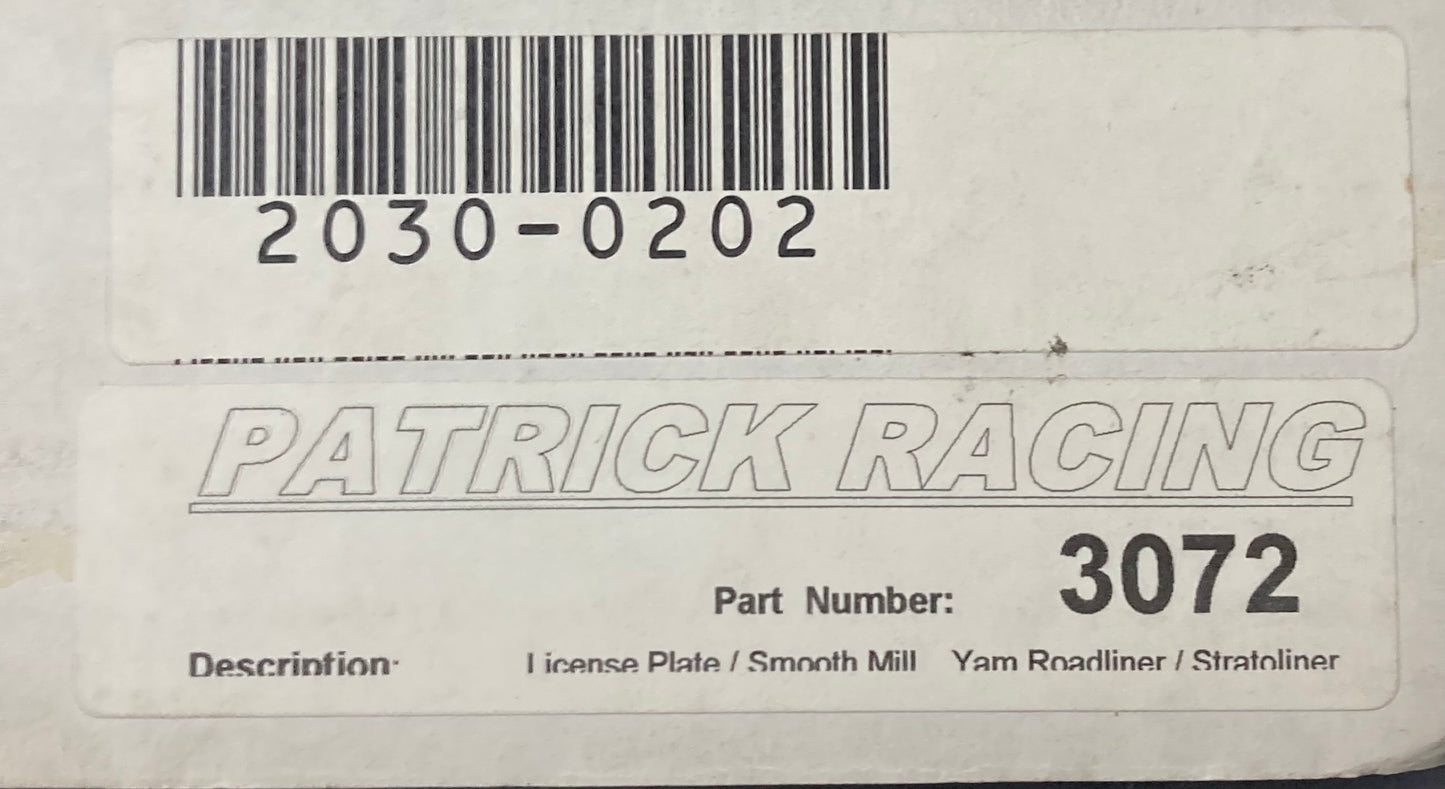 New Genuine Patrick Racing 3072 Chrome License Plate Holder