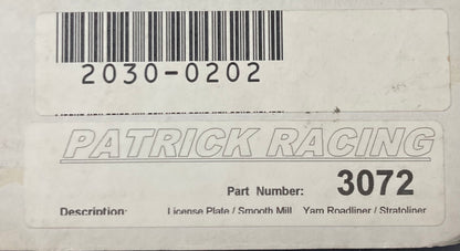 New Genuine Patrick Racing 3072 Chrome License Plate Holder
