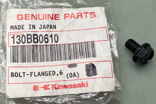 Kawasaki 130BB0610 Flanged Bolt 6x10 New Genuine