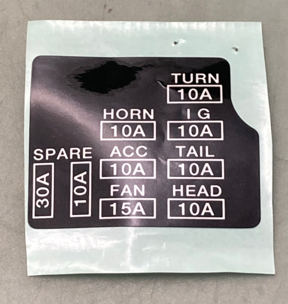 Kawasaki 56030-0051 Fuse Label New Genuine