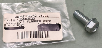 Kawasaki 130BA0820 Flanged Bolt 8x20 New Replaces 130H0820, 130G0820, 130B0820