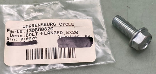 Kawasaki 130BA0820 Flanged Bolt 8x20 New Replaces 130H0820, 130G0820, 130B0820