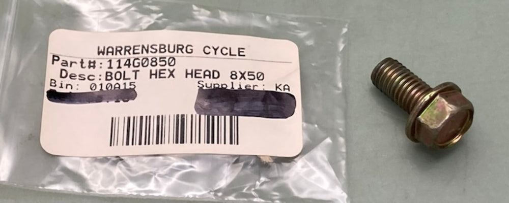 Kawasaki 114G0850 Bolt Hex Head 8x50 New Replaces