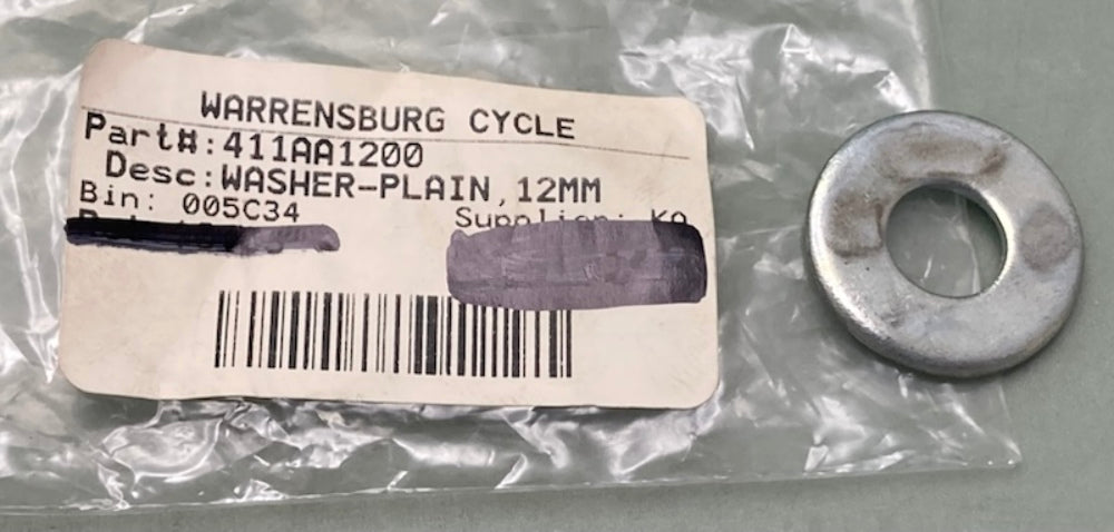 Kawasaki 411AA1200 Plain Washer 12 MM New Replaces 92022-1563, 411B1200