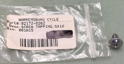 Kawasaki 92172-0262 Screw Tapping 5x10 New Replaces 92172-1061