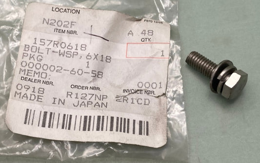 Kawasaki 157R0618 Bolt WSP 6x18 New Replaces