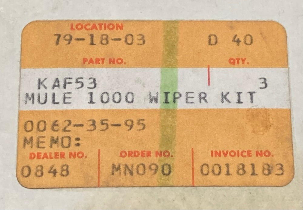 Kawasaki KAF53 Mule 1000 F/G Wiper Kit New Replaces Incomplete kit see photos.