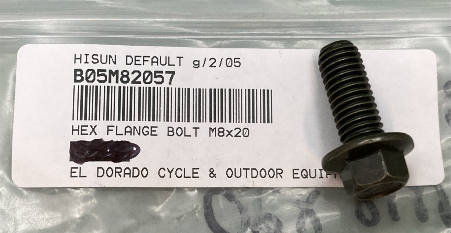 NEW REPLACES HISUN B05M82057 HEX FLAGE BOLT M8 X 20
