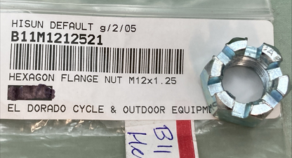 NEW REPLACES HISUN B11M121521 HEXAGON FLANGE NUT M12 X 1.25