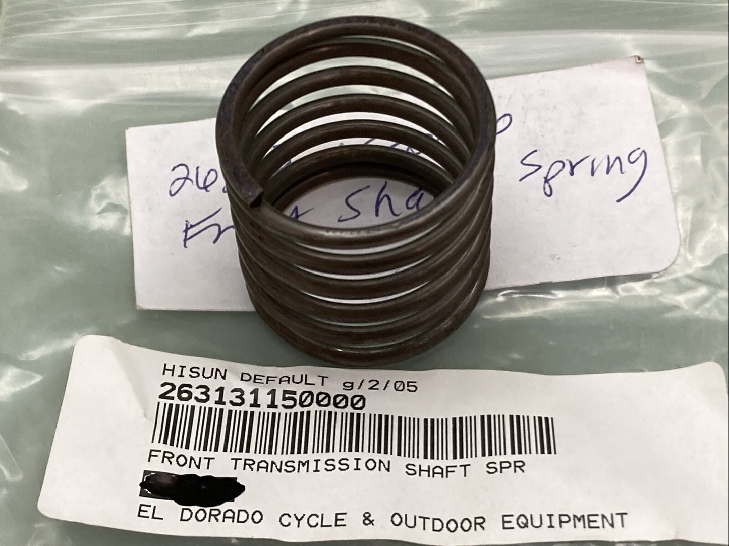 NEW REPLACES HISUN 26313-115-0000 FRONT TRANSMITION SHAFT PRING
