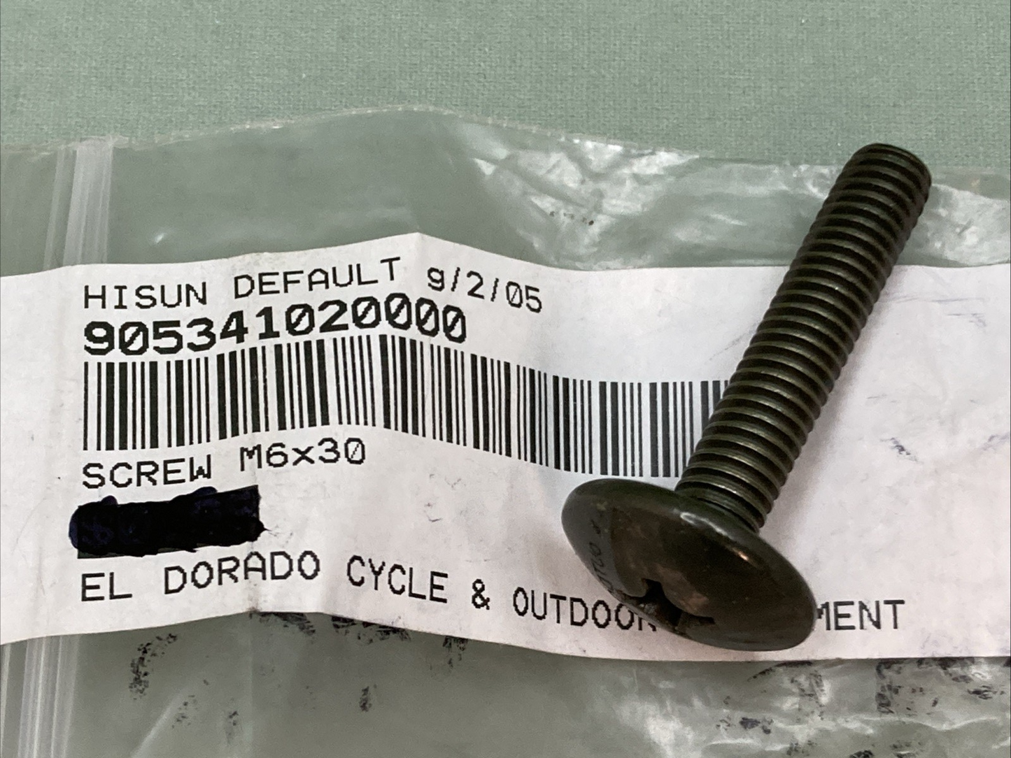 NEW REPLACES HISUN 90534-102-0000 SCREW M6 X 30